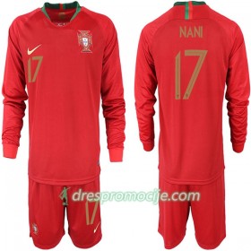 Portugal Dres NANI 17 Dječji Domaći Svjetsko prvenstvo 2018 Dugim Rukavima